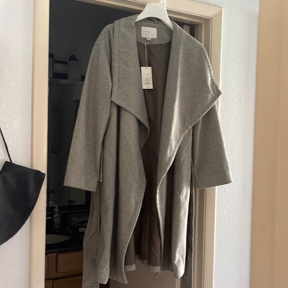 a new day Gray Draped Open-Front Coat